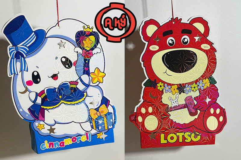 lồng đèn giấy phản quảng gấu dâu